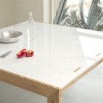 Tavolo rovere con piano in marmo di carrara
