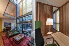 Loft spazi privati - separazioni in legno a doghe e vetro - Milano